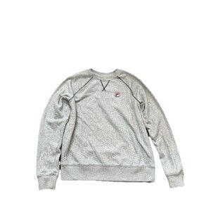 FILA Light Gray Pullover Sweater Size Small Active Top Long Sleeve Women's